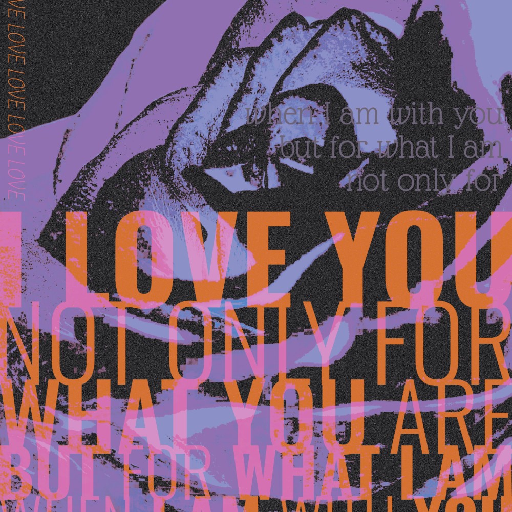 Love typographic poster